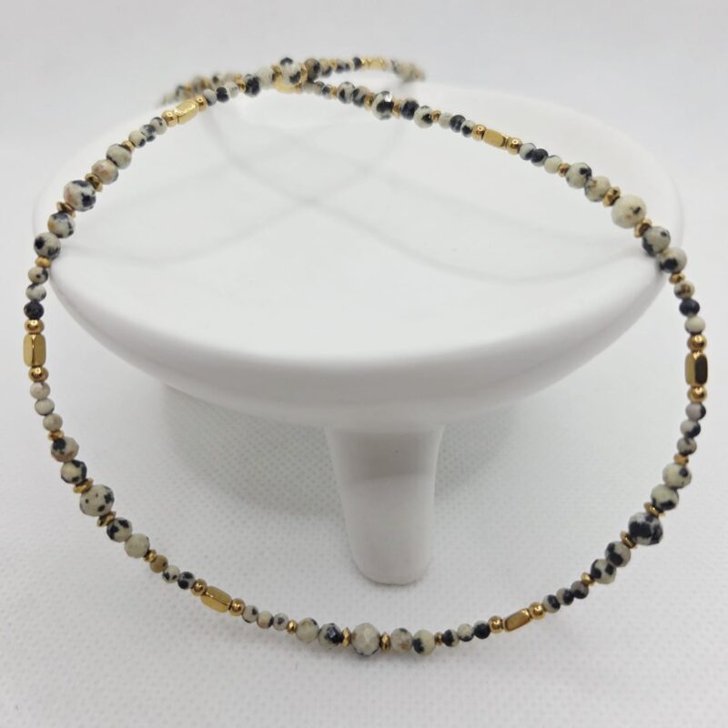 Naszyjnik "Takt" - Jaspis Dalmatyński