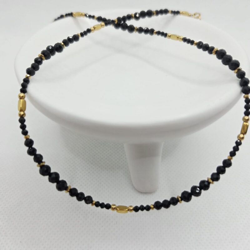 Naszyjnik "Takt" - Czarny Turmalin