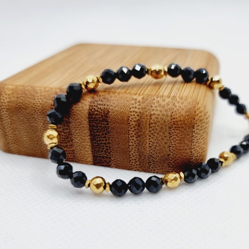 Bransoletka czarny turmalin